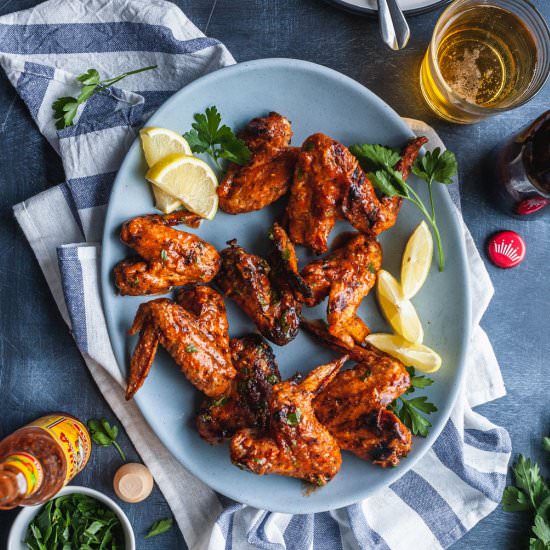 Grilled Wings With Cholula Butter