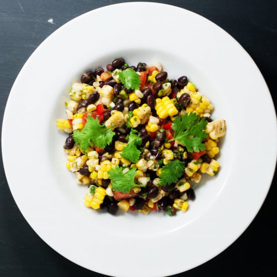 Southwest corn salad with beans