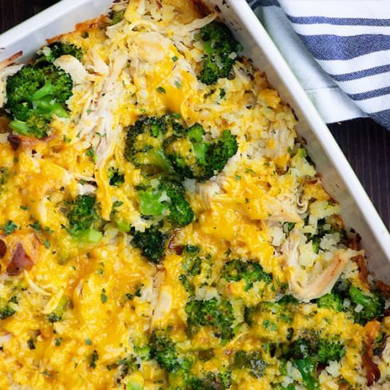 CHEESY CHICKEN LOW CARB CASSEROLE