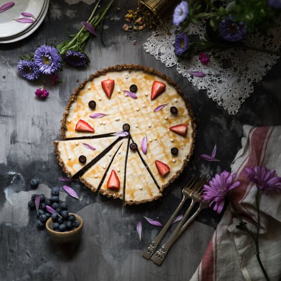 Chamomile & Mint Panna Cotta Tart
