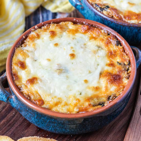 Chorizo Cheese Dip with Spinach