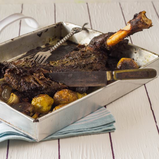 Masala Raan slow roasted lamb leg