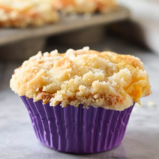 Peach Crumb Muffins