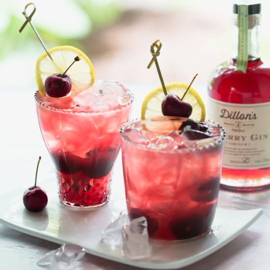 Cherry-Lemon Gin & Tonic