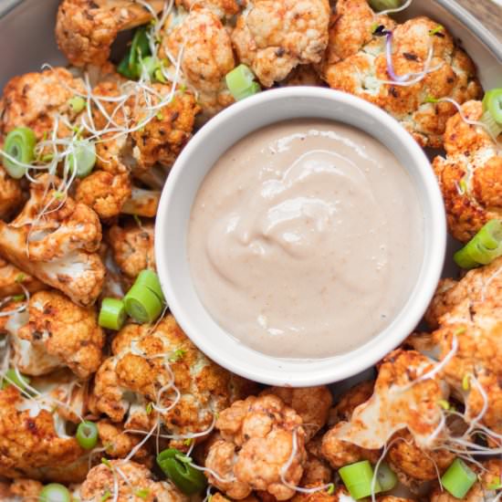 Vegan roasted cauliflower bites