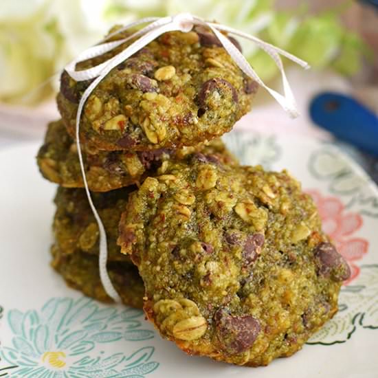 Matcha Chocolate Chip Cookies