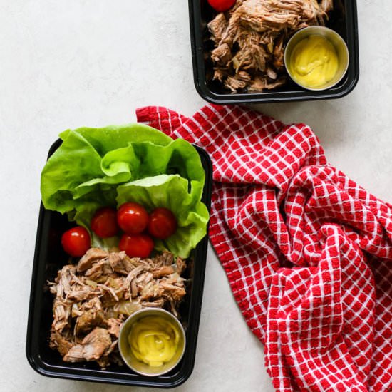 Pulled Pork Lettuce Wrap Meal Prep