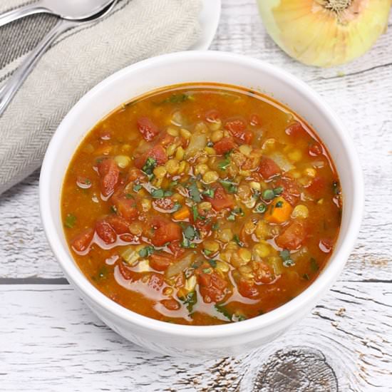 Lentil and Basil Vegetable Soup