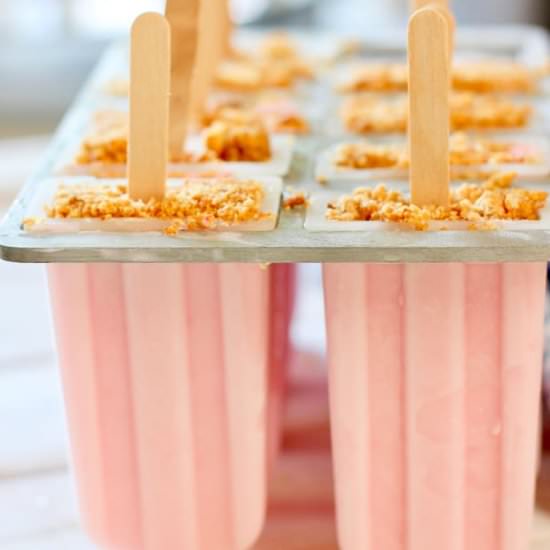 Strawberry Cheesecake Popsicles