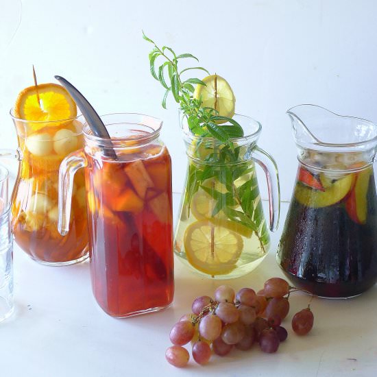 White, Pink, Blue and Amber Sangria