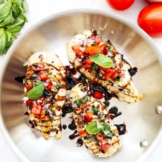 Bruschetta Chicken & Balsamic Glaze
