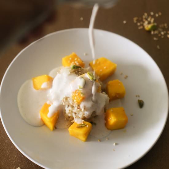 Thai Sticky Rice Pudding with Mango
