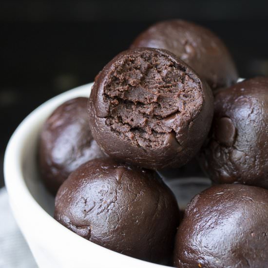 No Bake Brownie Batter Bites