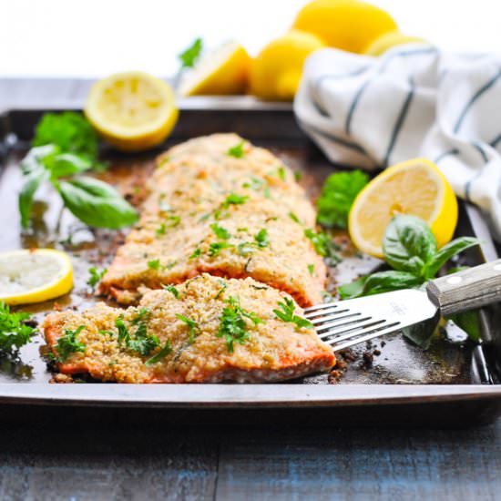 Parmesan Herb Baked Salmon