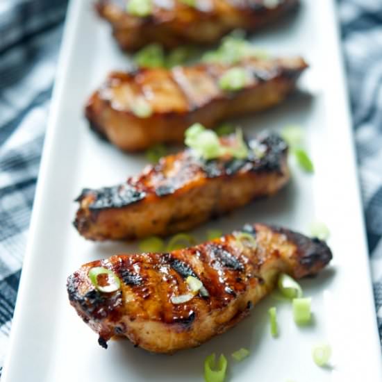 Grilled General Tso Chicken Strips