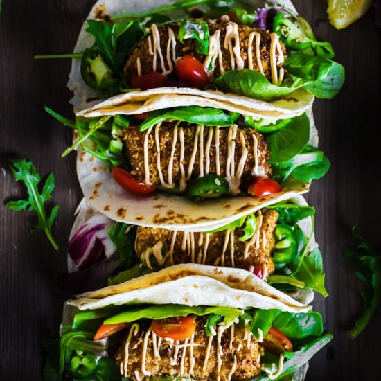 haddock tacos with lime aioli