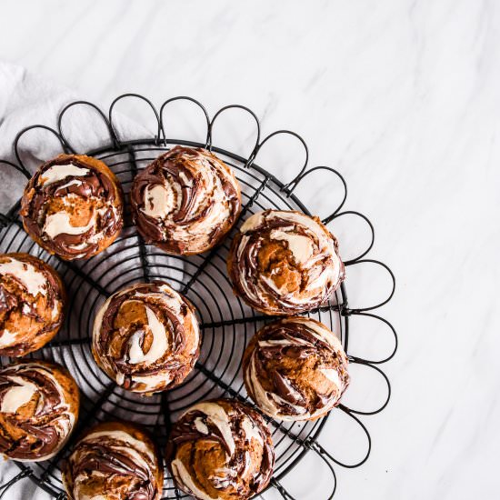 Nutella Cream Cheese Pumpkin Muffin