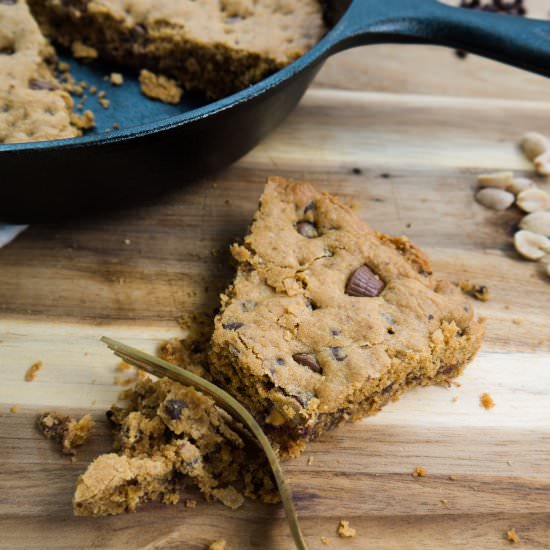 PB Chocolate Chip Skillet Cookie