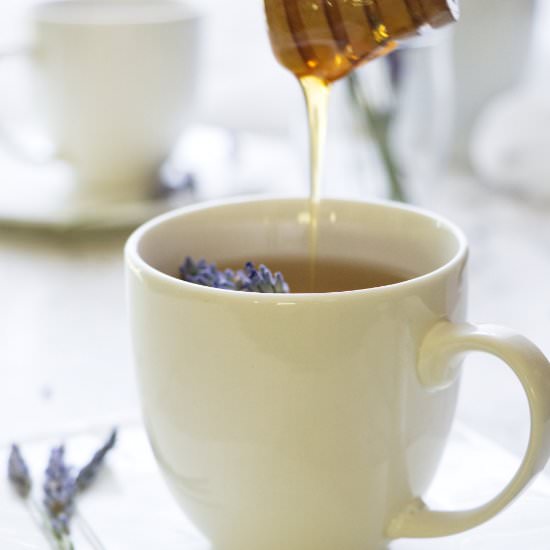 Homemade lavender tea