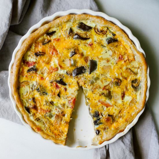 Roasted Summer Vegetable Quiche