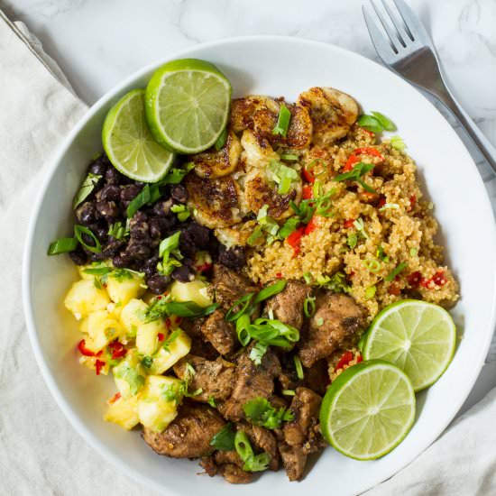 Jamaican Jerk Chicken Quinoa Bowl