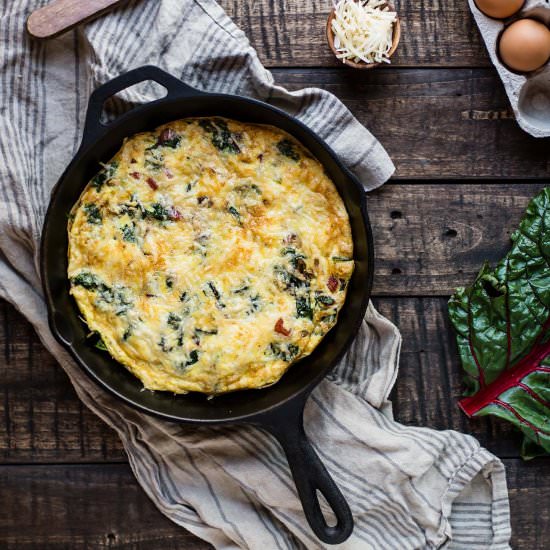 Swiss Chard Parmesan Frittata