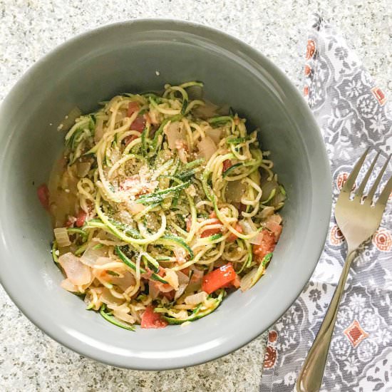 Zucchini Noodles w/Tomatoes