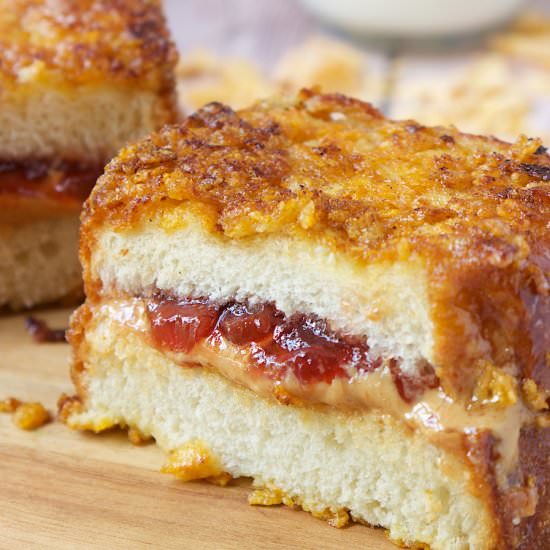 Fried Peanut Butter Jelly Sandwich