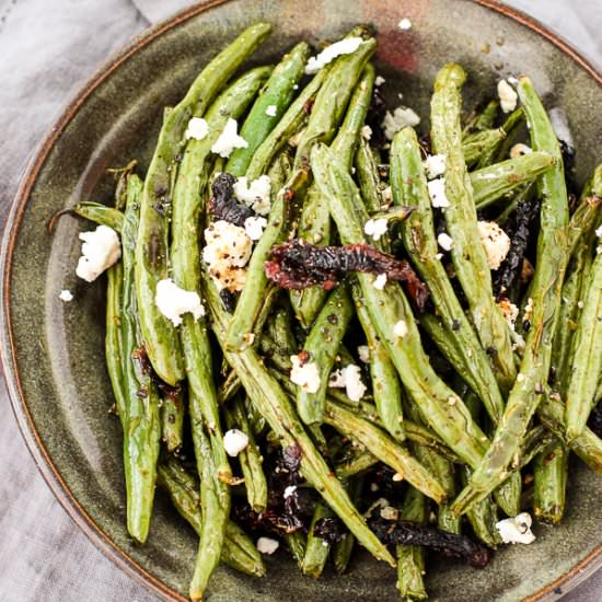 Roasted Sun Dried Tomato Green Bean