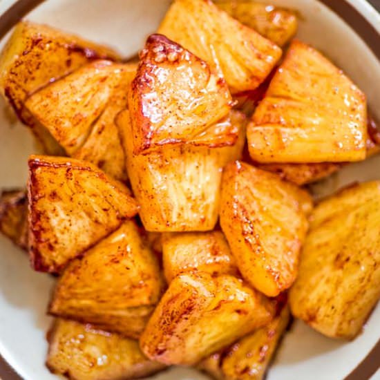Cinnamon Fried Pineapple