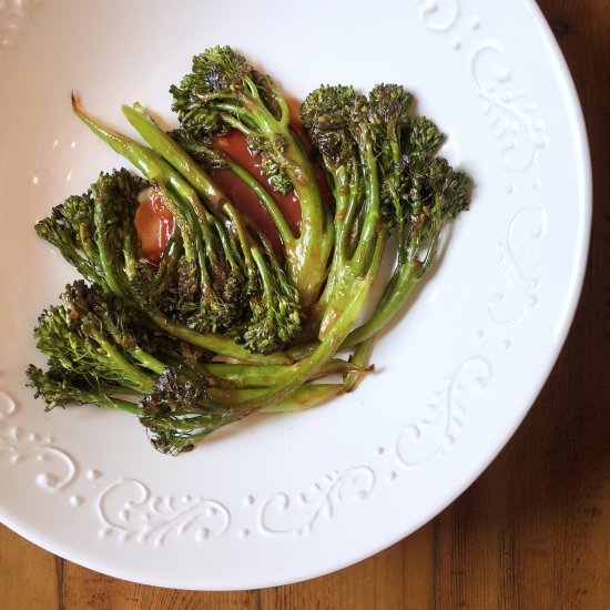 Broccolini in Sweet and Sour Sauce