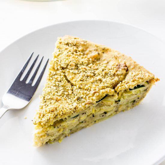 vegan chickpea flour squash quiche