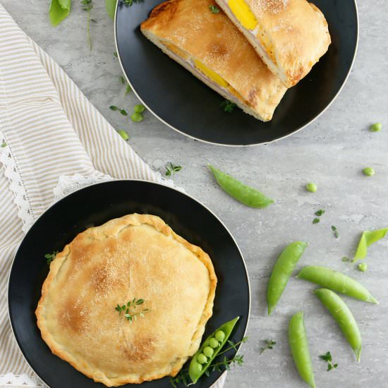 Ham Egg and Cheese Calzones