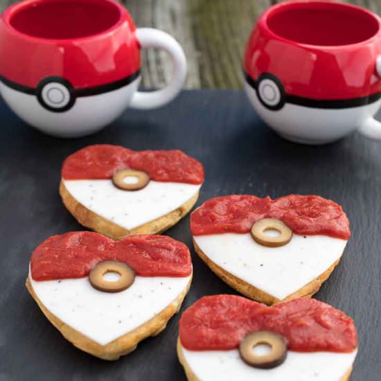 Vegan Pizza Pokeball Waffles