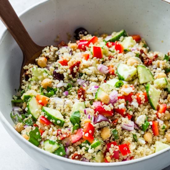Mediterranean quinoa salad