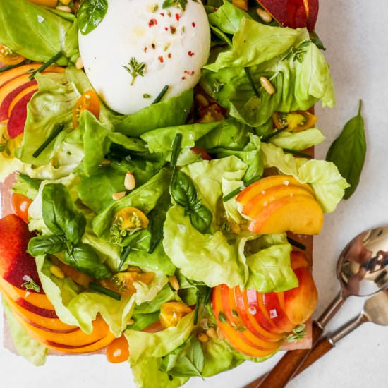 Summer Peach and Burrata Salad