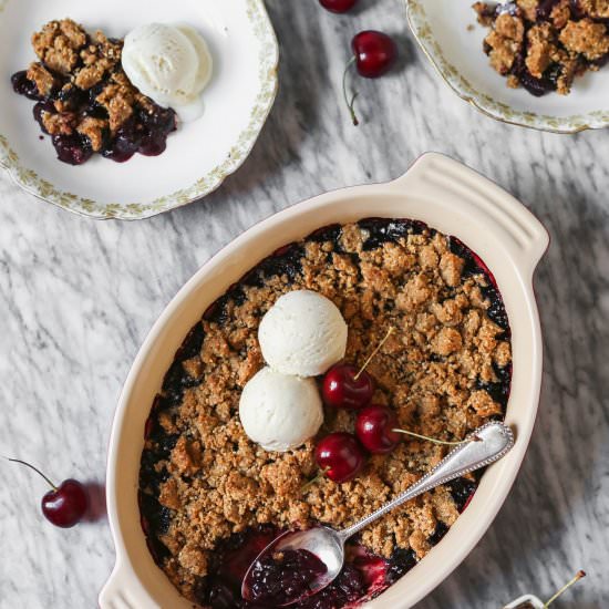 Gluten-Free Cherry–Almond Crisp