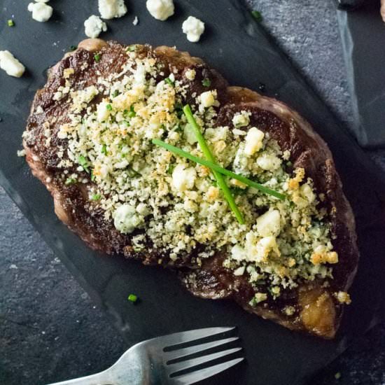 Blue Cheese Crusted Steak