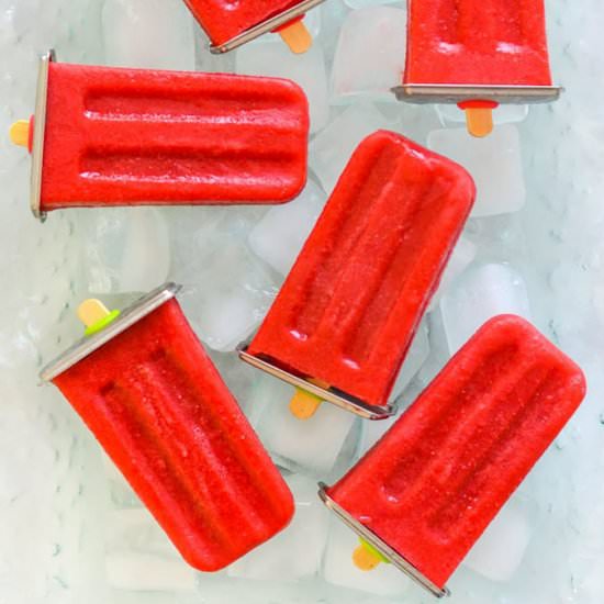 Strawberry Popsicles