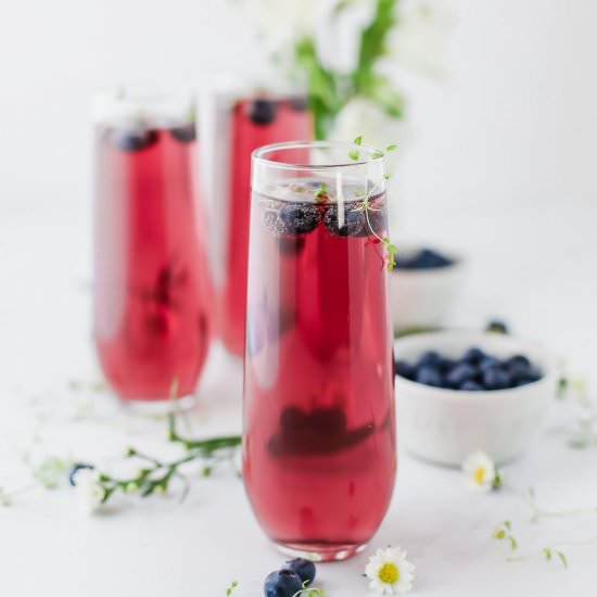 Blueberry Thyme Mimosas