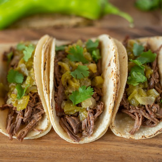 Sonoran Shredded Beef Tacos