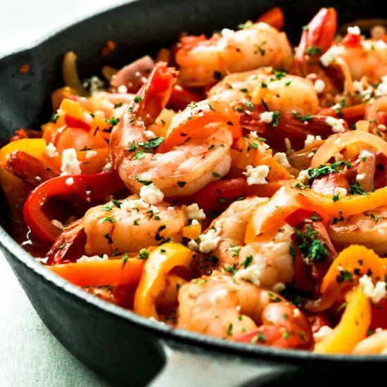 Shrimp, Bell Pepper Skillet