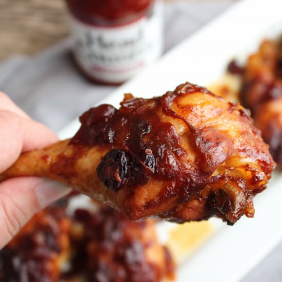 Slow Cooker Cranberry BBQ Drumstick