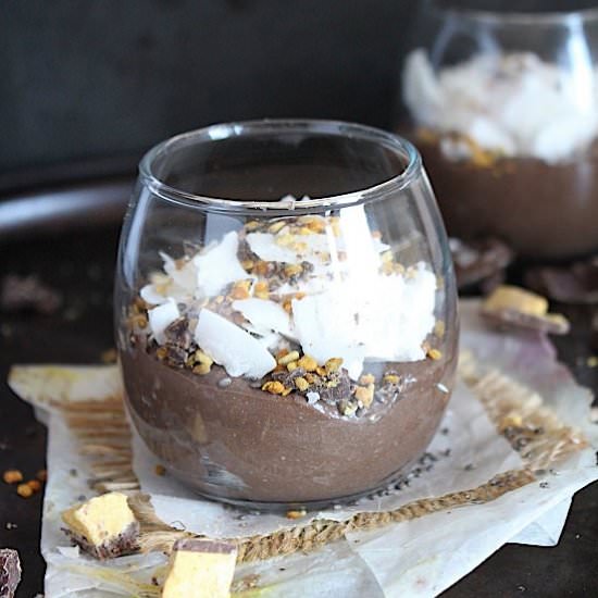 Chocolate Honeycomb Chia Pudding