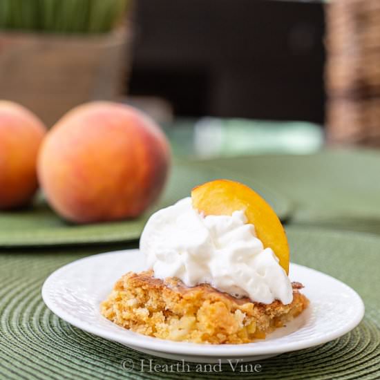Fresh Peach Dump Cake