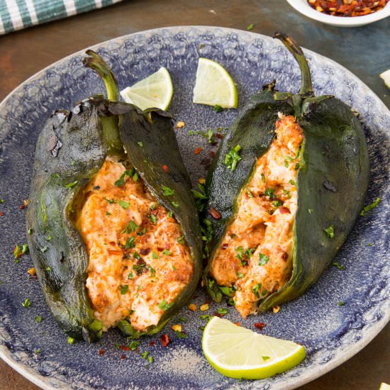 Cream Cheese Stuffed Poblano Pepper