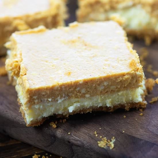 PUMPKIN CHEESECAKE BARS