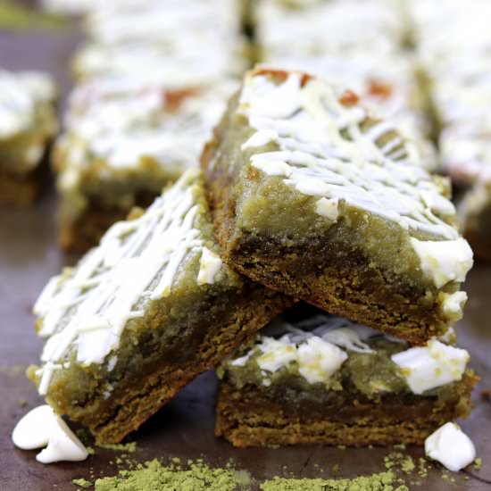 Ultimate Gooey Matcha Bars