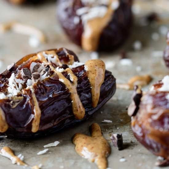 Almond Butter Stuffed Dates