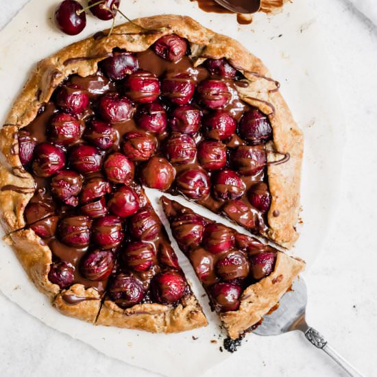 Dark Chocolate Cherry Galette